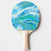 Blauwe golven voor Zee in de oceaan Tafeltennisbatje (Voorkant)