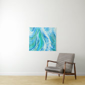 Blauwe golven voor Zee in de oceaan Wandkleed (In Situ (horizontaal))