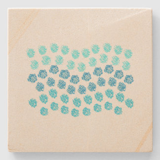 Blauwe golven zandsteen Onderzetter