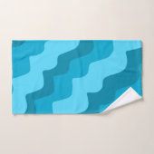 Blauwe golvende oceaangolven gradiënt bad handdoek (Handdoek)