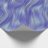 Blauwe golvende strepen cadeaupapier (Hoek)