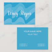 Blauwe golvende strepen visitekaartje (Voorkant / Achterkant)