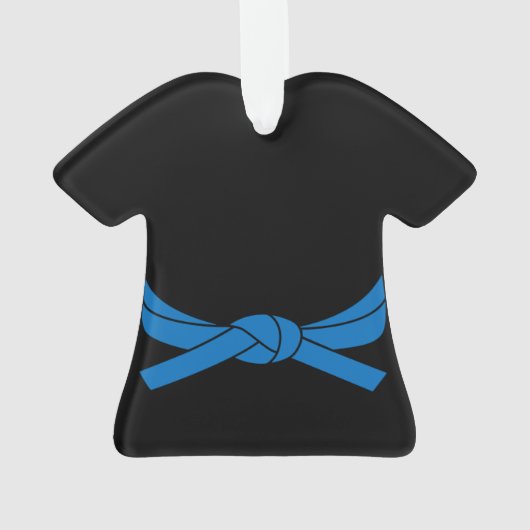 Blauwe gordel Karate Ornament (achterkant)