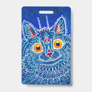 Blauwe Gotische Kat Badge