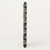 Blauwe gouden lippen Gothic Gepersonaliseerd Monog Case-Mate iPhone Case (Achterkant / rechts)