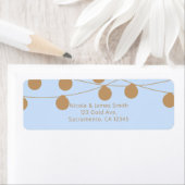 Blauwe & gouden Modern de Uitnodiging van de Schot Etiket (Insitu)