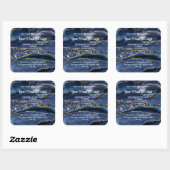 Blauwe goudglitter Agate Marble Candle Labels (Vel)