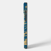 Blauwe goudmarmer Case-Mate iPhone case (Achterkant / Links)