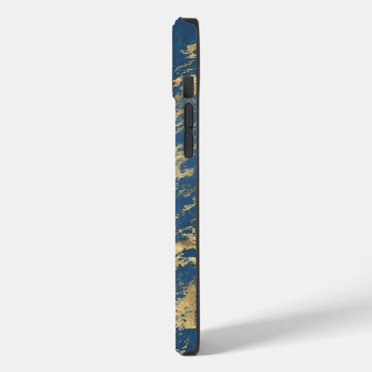 Blauwe goudmarmer Case-Mate iPhone case (Achterkant / Links)