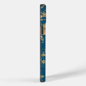 Blauwe goudmarmer Case-Mate iPhone case (Achterkant / Rechts)