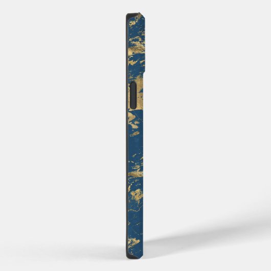 Blauwe goudmarmer Case-Mate iPhone case (Achterkant / Rechts)