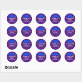 Blauwe gradatie Cap #1-5 Sticker (Vel)