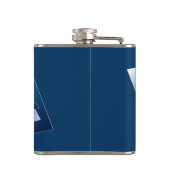 blauwe gradiënt 1 heupfles (Achterkant)