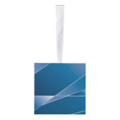 blauwe gradiënt 1 kubus ornament (Rechts)