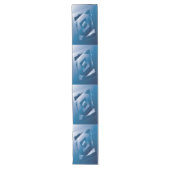 blauwe gradiënt 1 lange tafelloper (Voorkant)