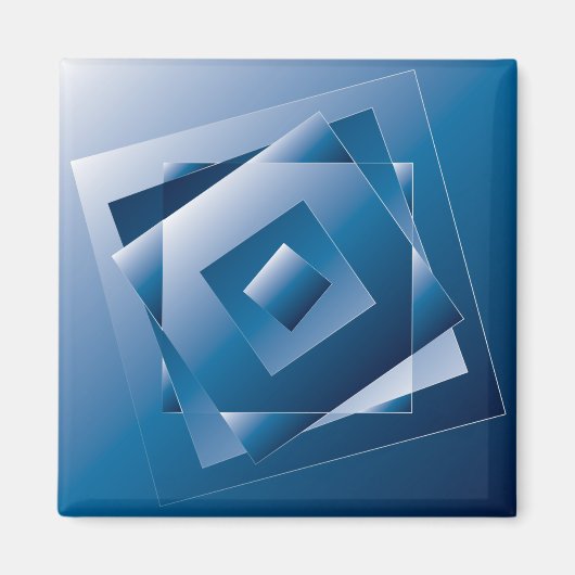 blauwe gradiënt 1 magneet (Voorkant)