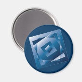 blauwe gradiënt 1 magneet (Voorkant / Achterkant)