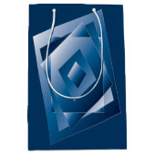 blauwe gradiënt 1 medium cadeauzakje (Voorkant)