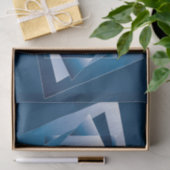 blauwe gradiënt 1 tissuepapier (Geschenk)