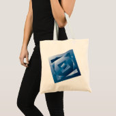 blauwe gradiënt 1 tote bag (Voorkant (product))