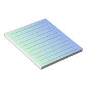 Blauwe Gradiënt Elegant & Levendig briefpapier Notitieblok (Schuin)