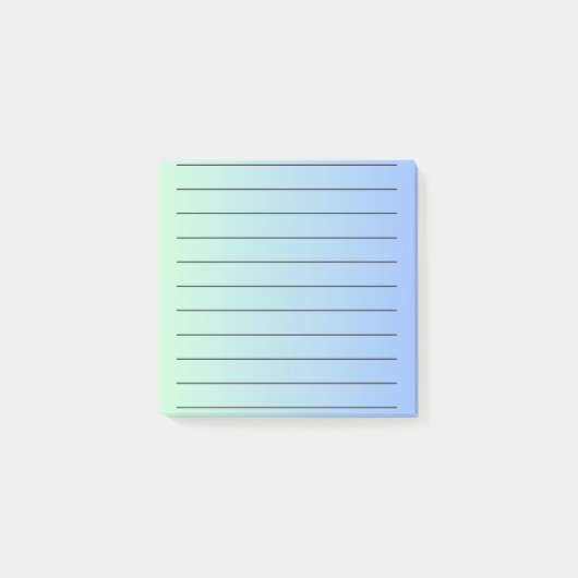 Blauwe Gradiënt Elegant Stationery Vibrant Post-it® Notes (Voorkant)