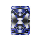 Blauwe gradiënt gevulde mechanische tekenmozaïek badmat (Voorkant Verticaal)