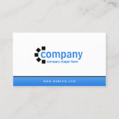 Blauwe gradiënt onderaan Eenvoudige moderne Profes Visitekaartje (Achterkant)