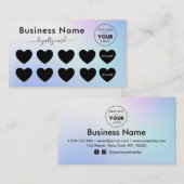 Blauwe gradiënt Voeg je minimale Logo korting toe Klantenkaartje (Voorkant / Achterkant)