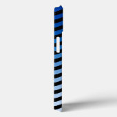 Blauwe gradiënt Wavy Stripes Case-Mate iPhone Case (Achterkant / Rechts)