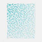 Blauwe gradiëntdeken fleece deken (Voorkant)