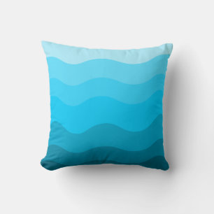 Blauwe gradiëntgolven kussen