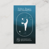 Blauwe gradiëntster Yoga-doctoraatsstudio leraar Visitekaartje (Voorkant)