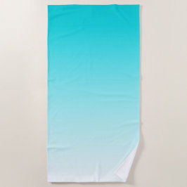 Blauwe gradiëntstrandhanddoek strandlaken