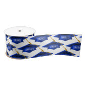 Blauwe Graduation Caps met de Tekst van het Geconc Lint (Spoel)