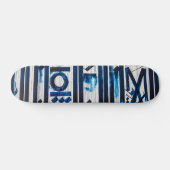 Blauwe graffiti skateboard (Horizontaal)