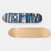 Blauwe graffiti skateboard (Horizontaal)