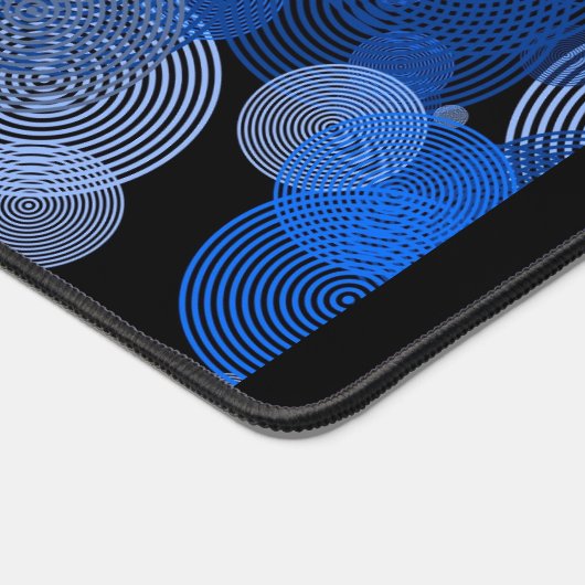 Blauwe grafische cirkels, grafische ontwerper bureaumat (Hoek)