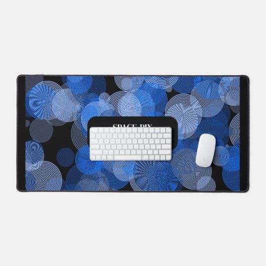 Blauwe grafische cirkels, grafische ontwerper bureaumat (Keyboard & Muis)