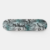 Blauwe Grafitti Swag afbeelding met Typografie Skateboard (Horizontaal)