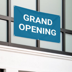 Blauwe Grand Opening Banner