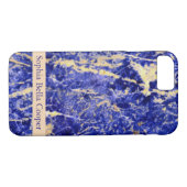Blauwe graniet, blauwe marmer, blauwe steen Case-Mate iPhone case (Achterkant (Horizontaal))