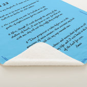 Blauwe grens Psalm 23 Sherpa Deken (3/4)