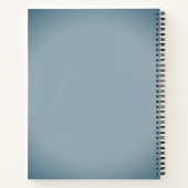 Blauwe grijs notitieboek (Achterkant)