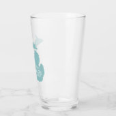 Blauwe grijs van Michigan Silhouette Glas (Links)