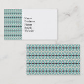 blauwe grijze Aztec Weaving Pattern-cadeautjes Visitekaartje (Voorkant / Achterkant)