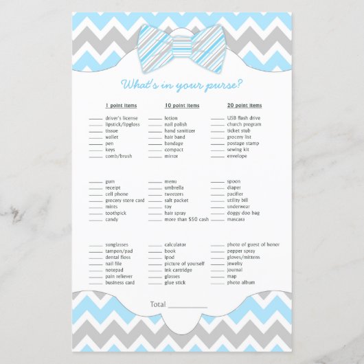 Blauwe grijze Bingo en baby showers spelletjes met (Achterkant)