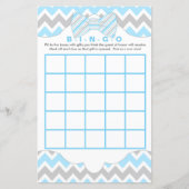 Blauwe grijze Bingo en baby showers spelletjes met (Voorkant)