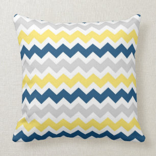 Blauwe grijze Chevron Decorative Pillow Kussen