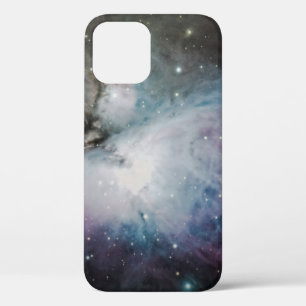Blauwe, grijze en paarse nebula iPhone 12 hoesje